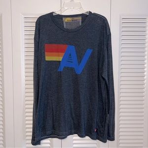 Aviator Nation Logo Long Sleeve Tee Charcoal XXL